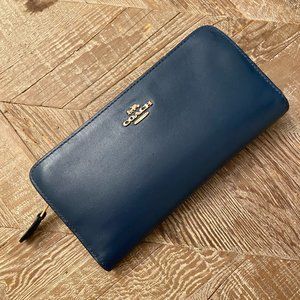 Coach Skinny Wallet in Dark Teal